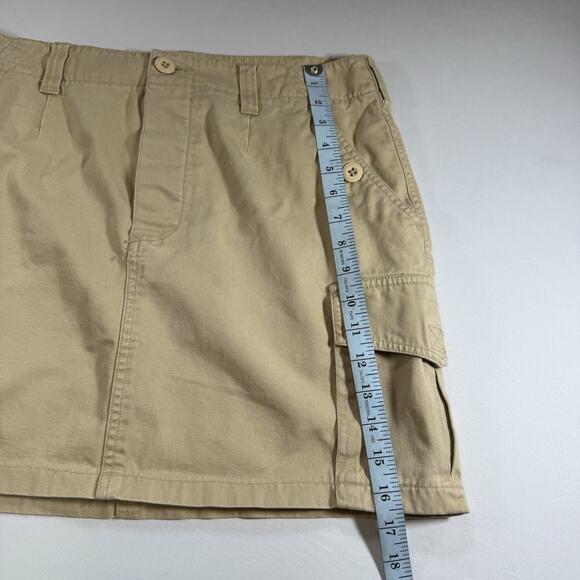 Vintage 90s Y2K Abercrombie High Rise Cargo Mini skirt 100% cotton size Large - Picture 8 of 9